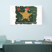 メリークリスマスのジンジャーブレッドの星 横断幕 (トレードショー)