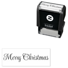 メリークリスマスのスクリプト テキスト テンプレート セルフインキングスタンプ