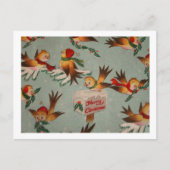 メリークリスマスのスズメ シーズンポストカード (正面)