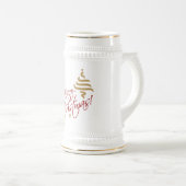 メリークリスマスのステインのマグ ビールジョッキ (正面右)