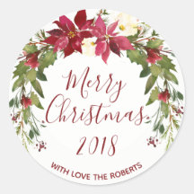 メリークリスマスのステッカーのラベル