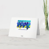 メリークリスマスのステンドグラスのクリスマスツリーカード シーズンカード (裏面)