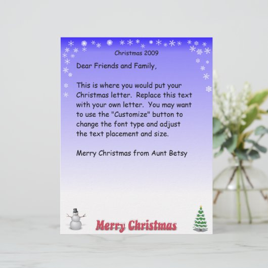 メリークリスマスのスノーフレークの手紙 (スタンド正面)