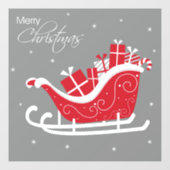 メリークリスマスのスリーとプレゼント ウィンドウサイン (シート)