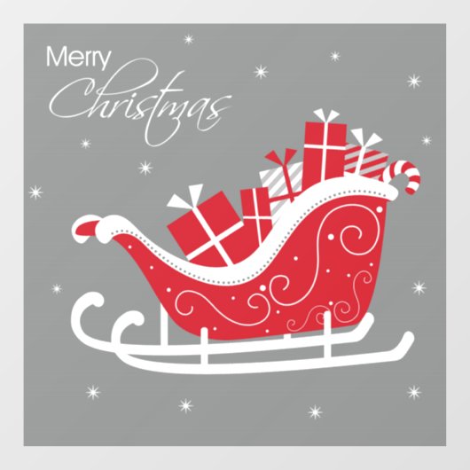 メリークリスマスのスリーとプレゼント ウィンドウサイン (シート)