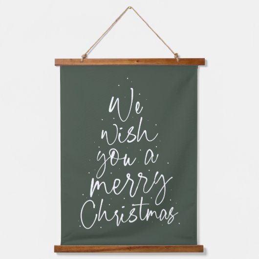 メリークリスマスのタイプのグリーン・ホリデーをお願い 吊り下げ型タペストリー (正面)