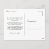 メリークリスマスのタイプの緑色の写真をお願い シーズンポストカード (裏面)