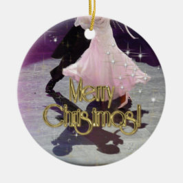 メリークリスマスのダンサー セラミックオーナメント