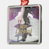 メリークリスマスのダンサー メタルオーナメント (左)