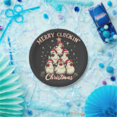 メリークリスマスのチキンおもしろいローター ペーパープレート (パーティー)