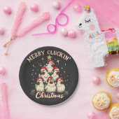 メリークリスマスのチキンおもしろいローター ペーパープレート (パーティー)