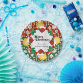 メリークリスマスのテニスの恋人 ペーパープレート (パーティー)