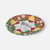 メリークリスマスのテニスの恋人 ペーパープレート (アングル)