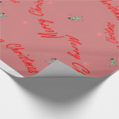 メリークリスマスのディーノの包装紙 ラッピングペーパー (角)