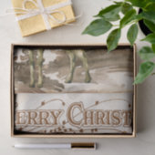 メリークリスマスのトナカイとソリのデコップティース 薄葉紙 (ギフト)