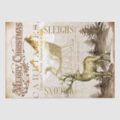 メリークリスマスのトナカイとソリのデコップティース 薄葉紙 (正面)