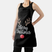 メリークリスマスのトナカイのクリスマスファミリーギフト エプロン (インサイチュ)