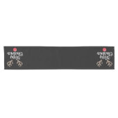 メリークリスマスのトナカイのクリスマスファミリーギフト ショートテーブルランナー (横)