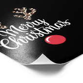 メリークリスマスのトナカイのクリスマスファミリーギフト フォトプリント            (角)