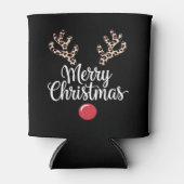 メリークリスマスのトナカイのクリスマスファミリーギフト 缶クーラー (正面)