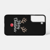 メリークリスマスのトナカイのクリスマスファミリーギフト SAMSUNG GALAXYケース (裏面横)