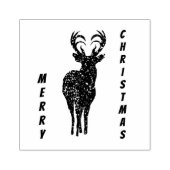 メリークリスマスのトナカイのスタンプ ラバースタンプ (インプリント)