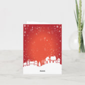 メリークリスマスのトナカイの写真のスクリプト シーズンカード (裏面)