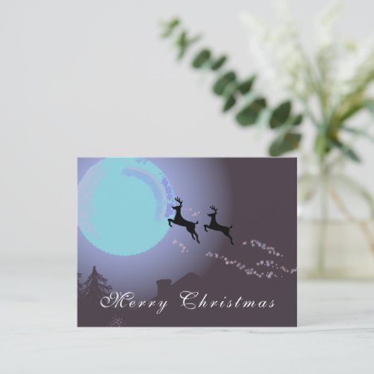 メリークリスマスのトナカイの月の魔法の夜 シーズンカード (スタンド正面)