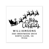 メリークリスマスのトナカイ一家 セルフインキングスタンプ (デザイン)