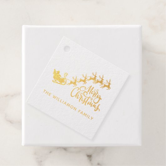 メリークリスマスのトナカイ一家 フェイバータグ (箱)