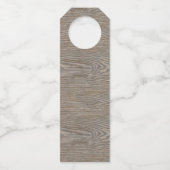 メリークリスマスのトナカイ素朴の風化木材 ボトルネックタグ (裏面)