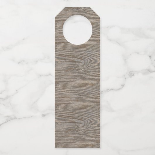 メリークリスマスのトナカイ素朴の風化木材 ボトルネックタグ (裏面)