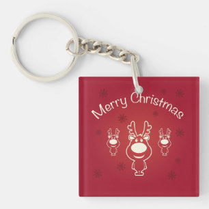 メリークリスマスのトナカイ キーホルダー