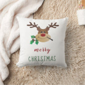 メリークリスマスのトナカイ クッション (ブランケット)