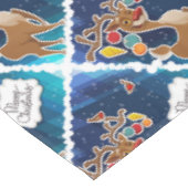 メリークリスマスのトナカイ テーブルクロス (アングル)