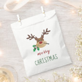 メリークリスマスのトナカイ フェイバーバッグ (クリップ留めされた状態)