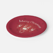 メリークリスマスのトナカイ ペーパープレート (アングル)