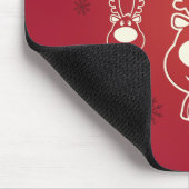 メリークリスマスのトナカイ マウスパッド (コーナー)