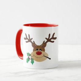 メリークリスマスのトナカイ マグカップ