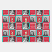 メリークリスマスのトナカイ ラッピングペーパーシート (正面3)