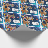 メリークリスマスのトナカイ ラッピングペーパー (角)