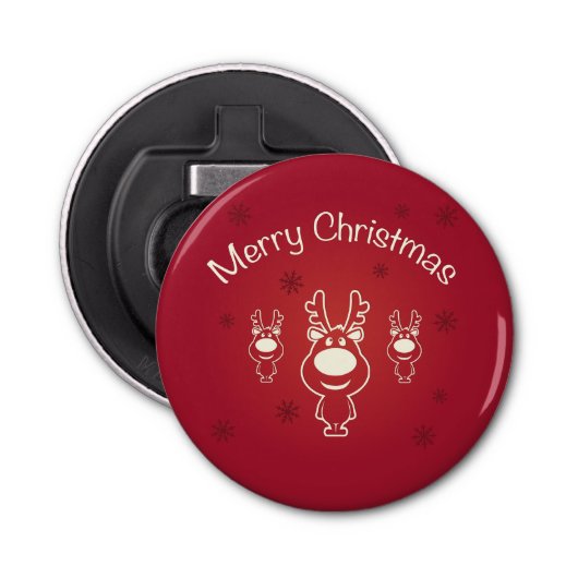 メリークリスマスのトナカイ 栓抜き (正面)