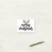 メリークリスマスのトナカイ〔雄ジカの〕枝角家族の贈り物 ポストイット (デスク上)