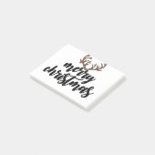 メリークリスマスのトナカイ〔雄ジカの〕枝角家族の贈り物 ポストイット (アングル)