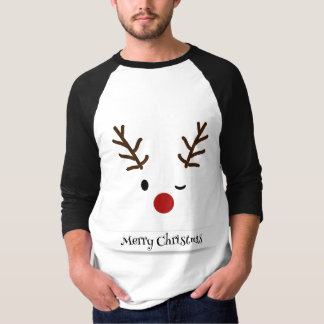 メリークリスマスのトナカイ Tシャツ