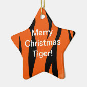 メリークリスマスのトラのオーナメント セラミックオーナメント (左)
