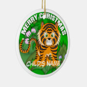 メリークリスマスのトラ セラミックオーナメント (右)
