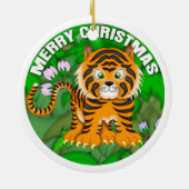 メリークリスマスのトラ セラミックオーナメント (裏面)