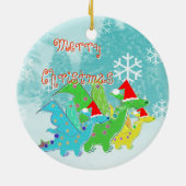 メリークリスマスのドラゴン セラミックオーナメント (裏面)