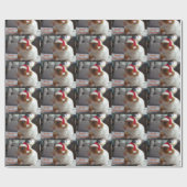 メリークリスマスのハムスターの包装紙 ラッピングペーパー (フラット)